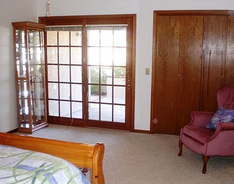 Master bedroom with french doors
