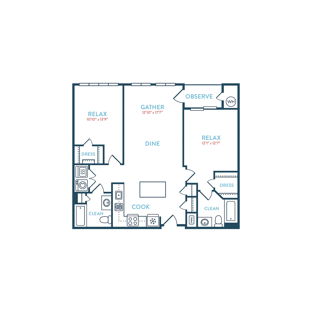 Floor plan Quincy B1