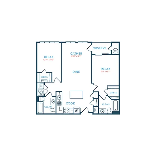 Floor plan Quincy B1