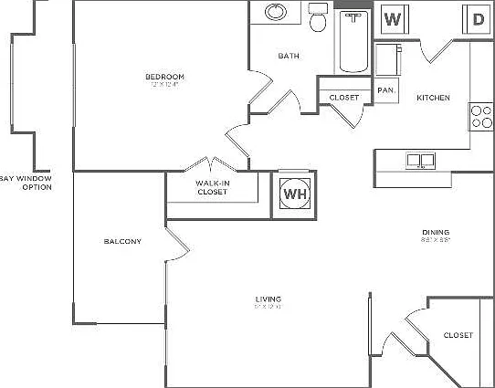 Ascot | 1 bed 1 bath | 759-773 sq ft Ascot | 1 bed 1 bath | 759-773 sq ft