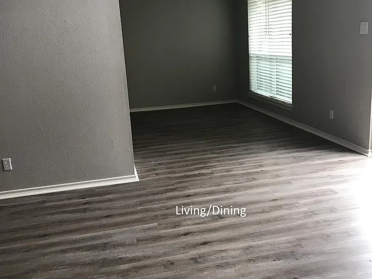 Living room going into dining area
