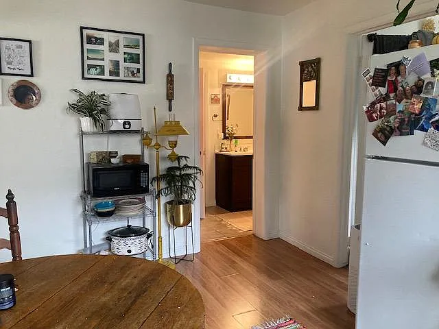 kitchen looking toward bathroom