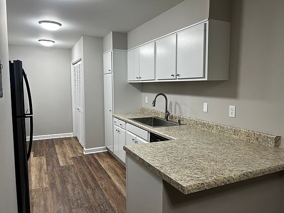 Kitchen with bar space.