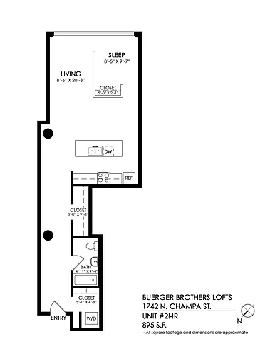 Floor plan 1 Bedroom IR