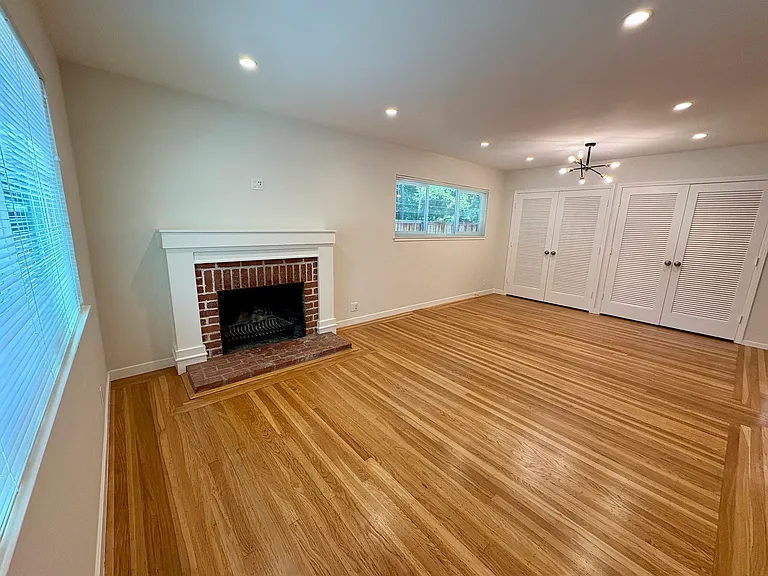 Wood burning fireplace