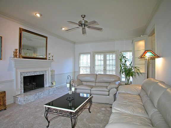 Spacious Fireside Family Room with Elegant Fireplace