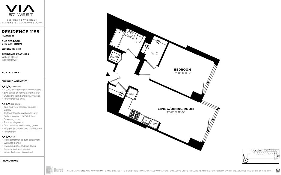 1st image of 625 W 57th St APT 1155