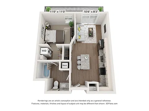 Floor plan 1B