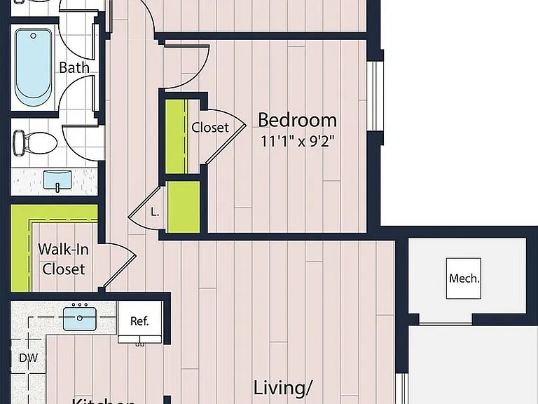 B1-60 Two Bedroom Floor Plan | Creekside Village | Alexandria VA Apartments B1-60 Two Bedroom Floor Plan | Creekside Village | Alexandria VA Apartments