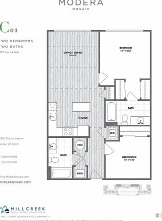 C03 - Jr Two Bedroom two Bath C03 - Jr Two Bedroom two Bath