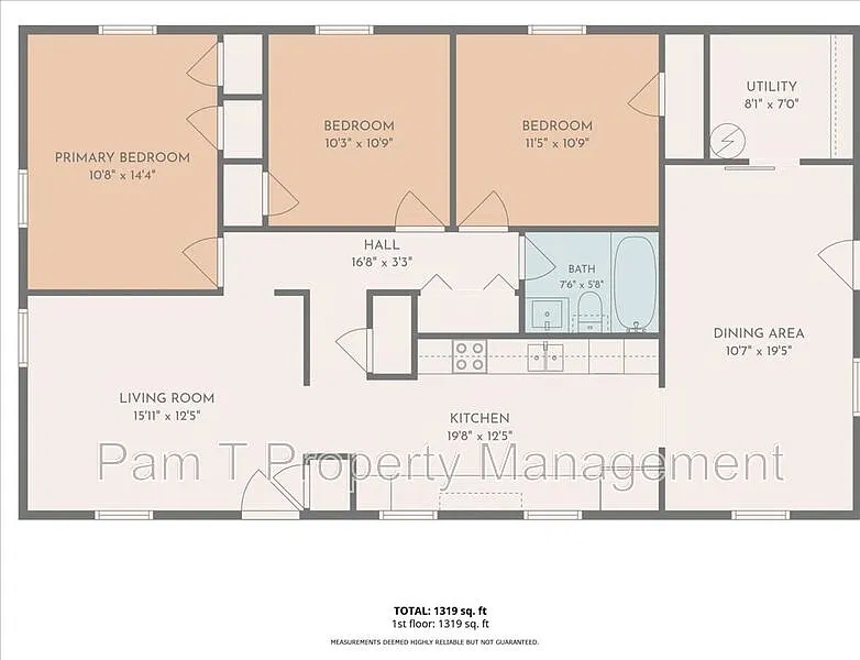 3 bed, 1.0 bath, 1363 sqft, $1,900 — Photo 3