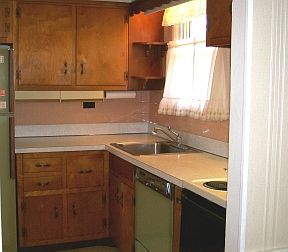 Kitchen overlooks Backyard