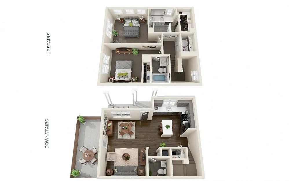 Floor plan Two Bedroom Cottage