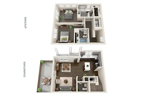 Floor plan Two Bedroom Cottage