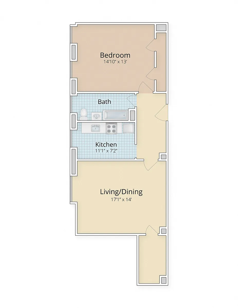 Floor plan One Bedroom