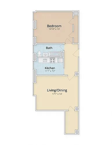 Floor plan One Bedroom