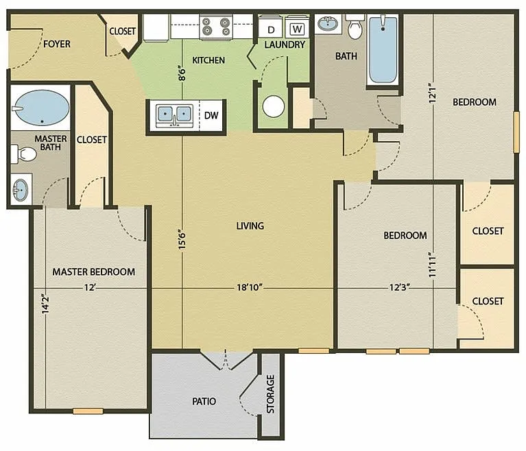 Floor plan 3BR 80%- Partial Reno