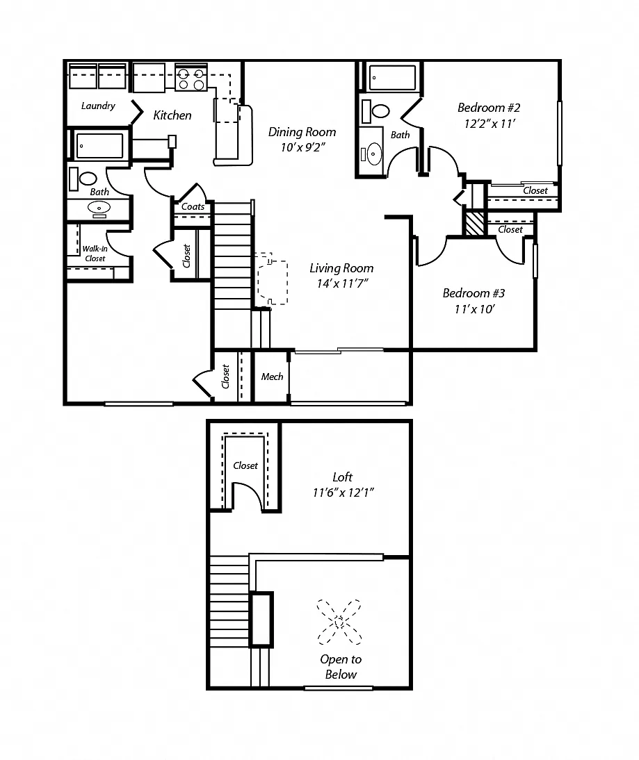 Floor plan C2L The Norfolk Loft