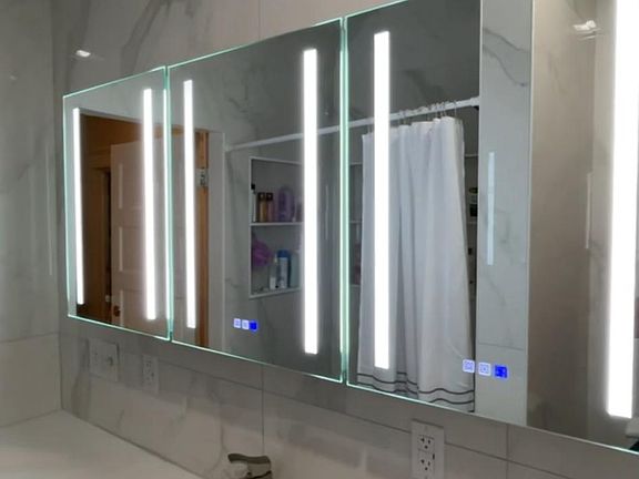 Humidity control med cabinet mirrors