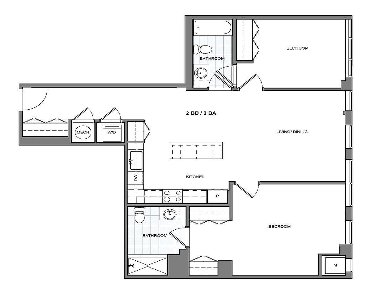 Floor plan Two Bedroom