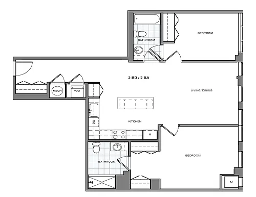 Floor plan Two Bedroom