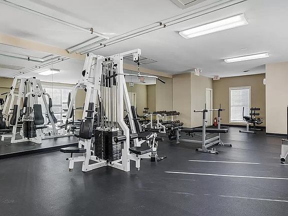Community gym, open 24/7.