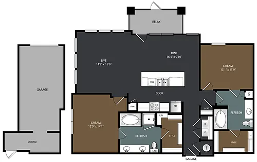 Floor plan B3G West