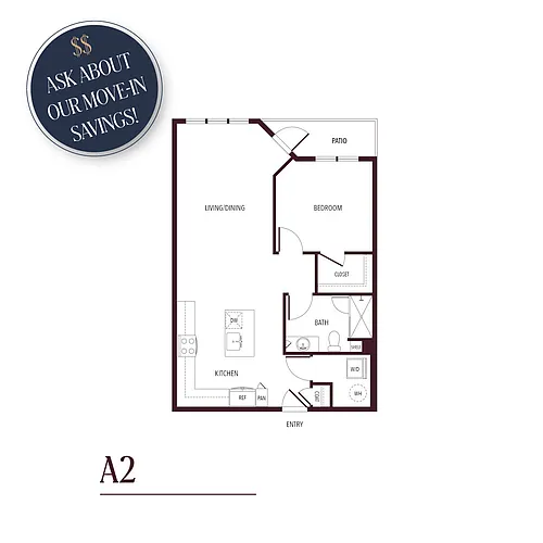 Floor plan A2 - ASK ABOUT OUR MOVE-IN SPECIALS!!