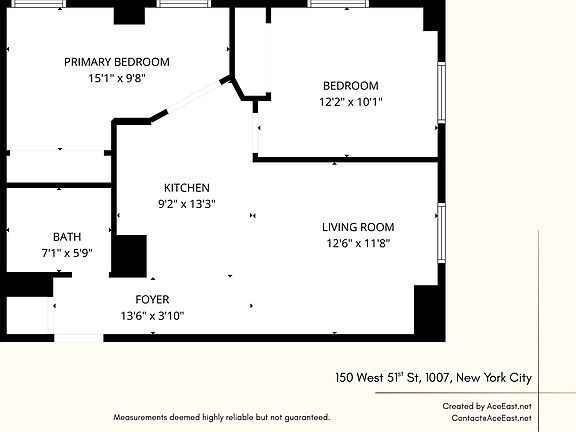 2nd image of 150 W 51st St APT 1007
