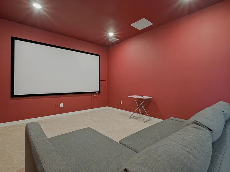 Media Room with Screen, Projector & Couch