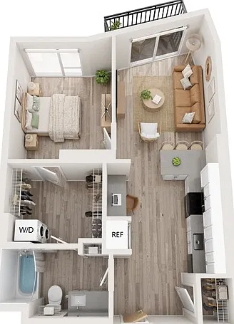 Plan A9 | 1 bedroom, 1 bathroom Plan A9 | 1 bedroom, 1 bathroom