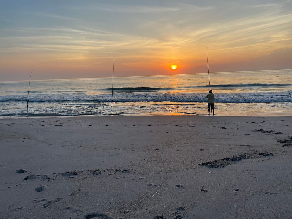 Sunrise on our beach.