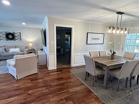 Dining and living space