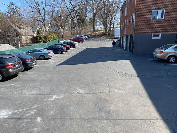 Parking lot in rear of building