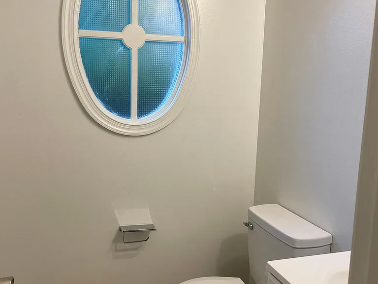 Downstairs powder room.