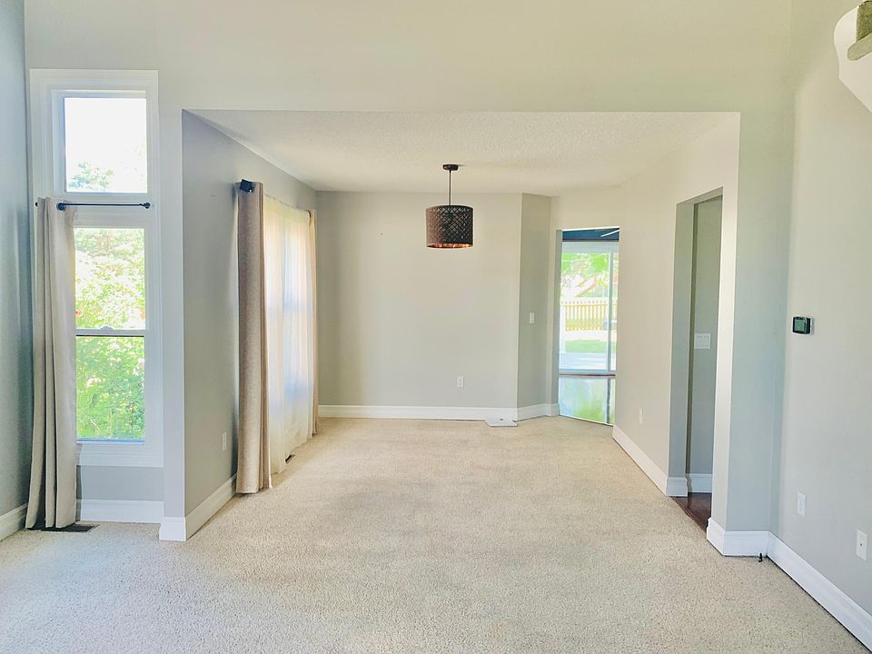 Living room and formal dining area