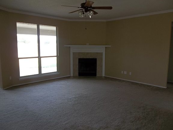 spacious living room with WBFP