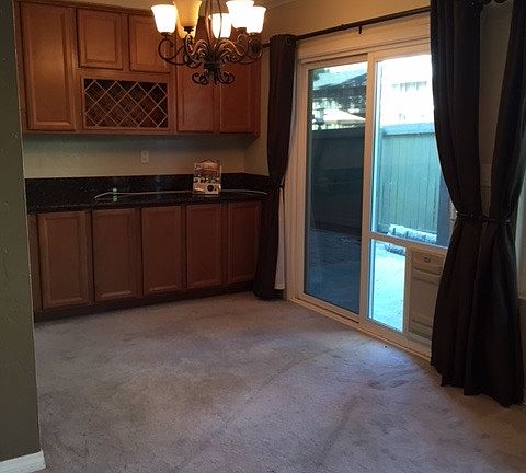 Dinette right off the patio for easy access to the private p