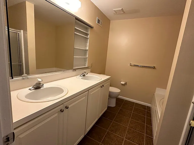 Master Bedroom - Attached Full Bath with two washbasin, Jacuzzi Tub and standing shower