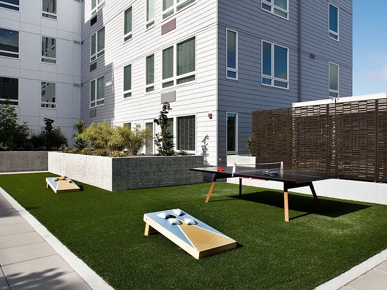 Courtyard with game area