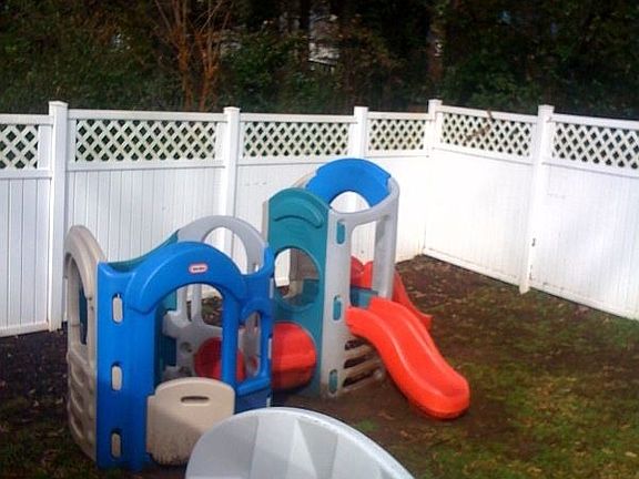 Fenced Backyard with Playground