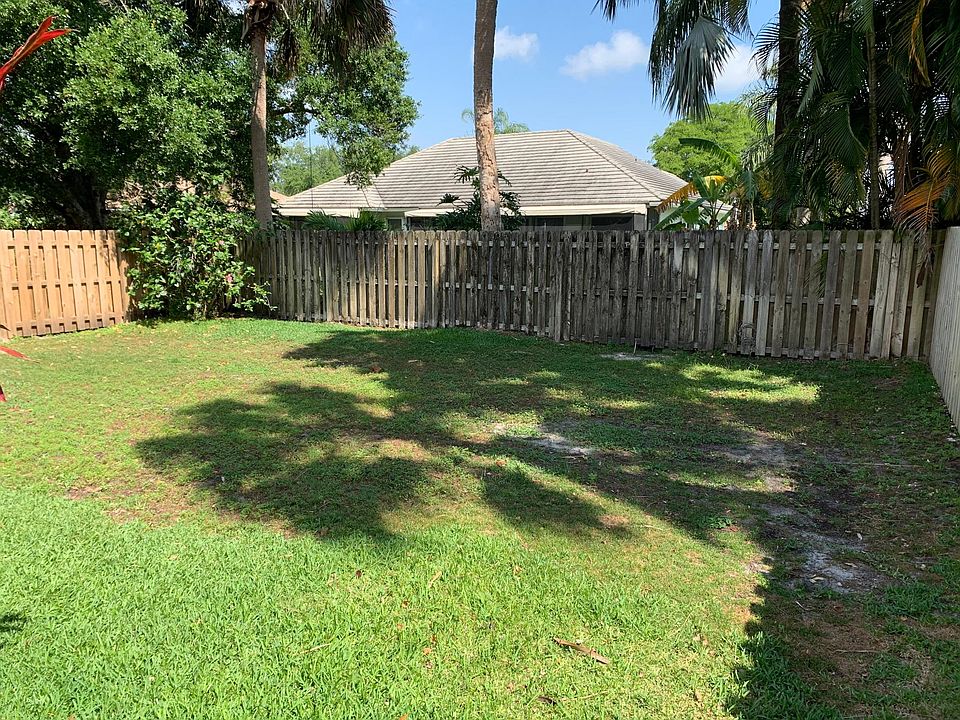 Large, fenced-in backyard