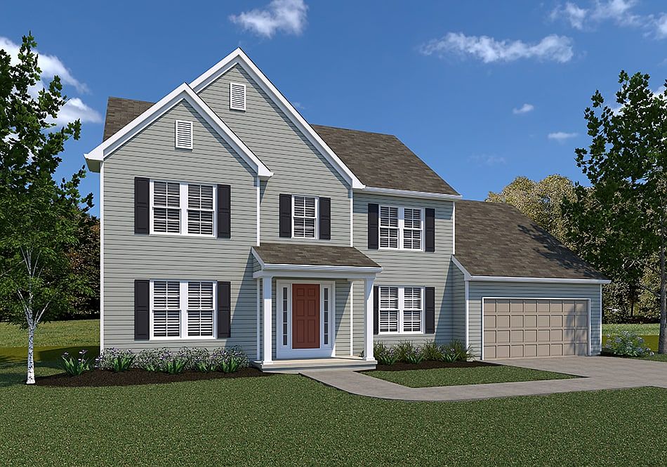 Breckenridge American Elevation Optional Garage Door Shown