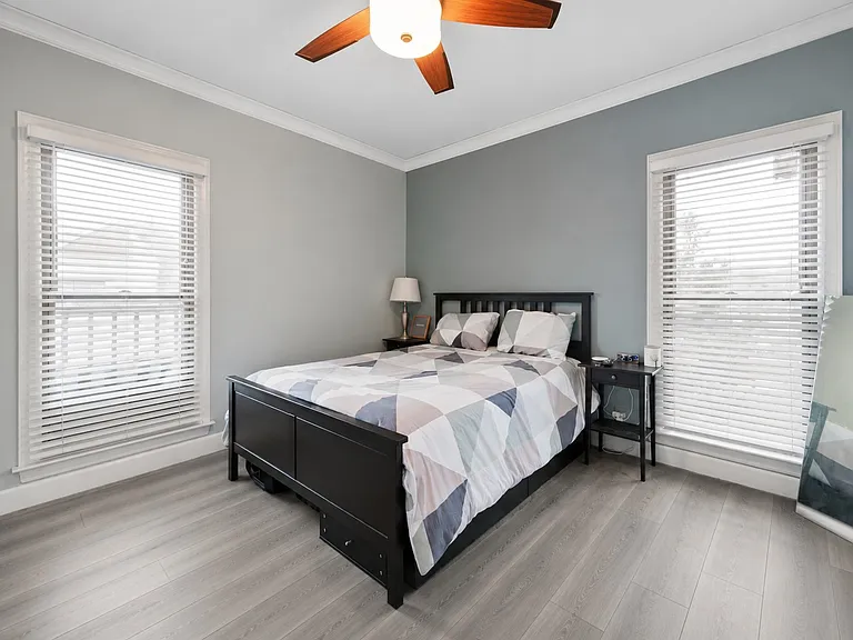 Bright, spacious bedroom with excellent closet space.