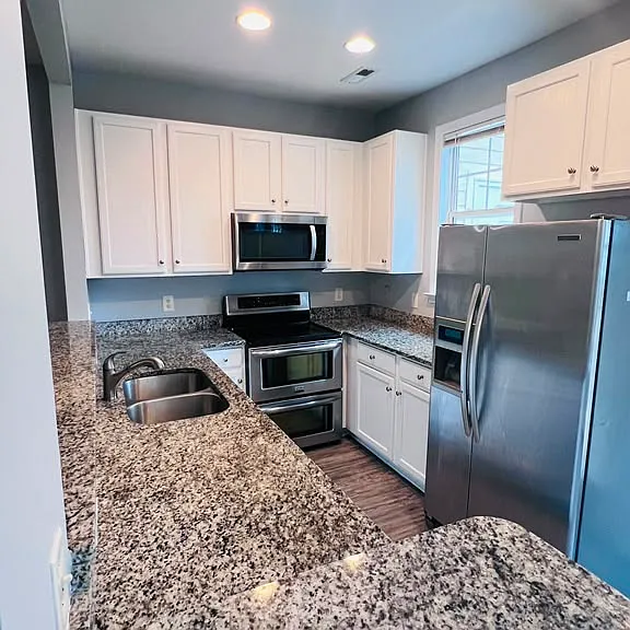 Kitchen with SS appliances