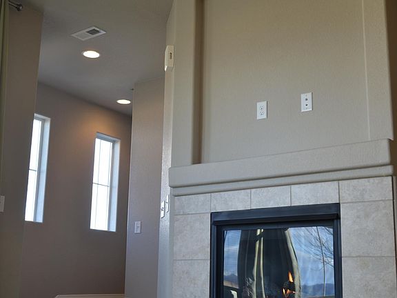 Living area with fireplace and tv power/data connections