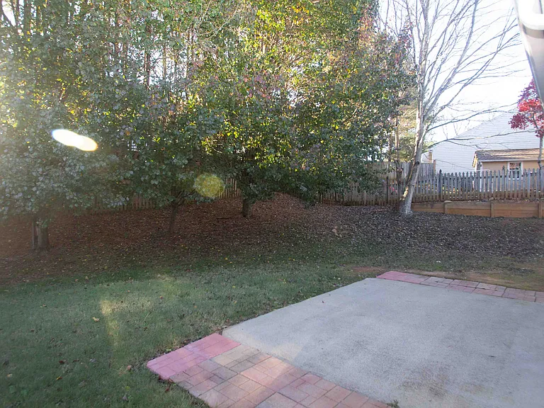 Backyard view and Patio