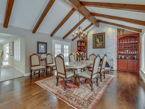 Beautiful brick fireplace