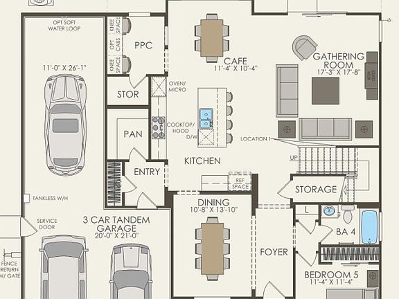 First Floor 5 br 4 ba