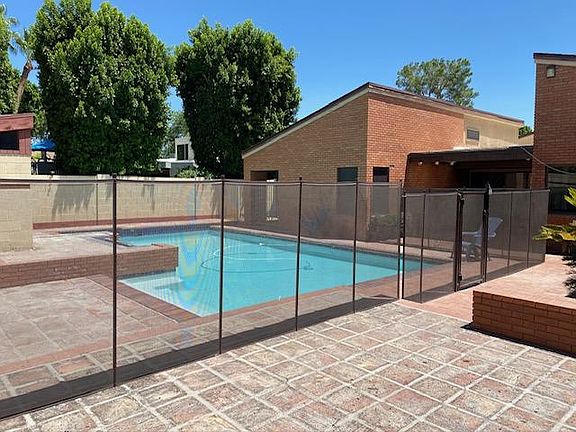 Pool with fence